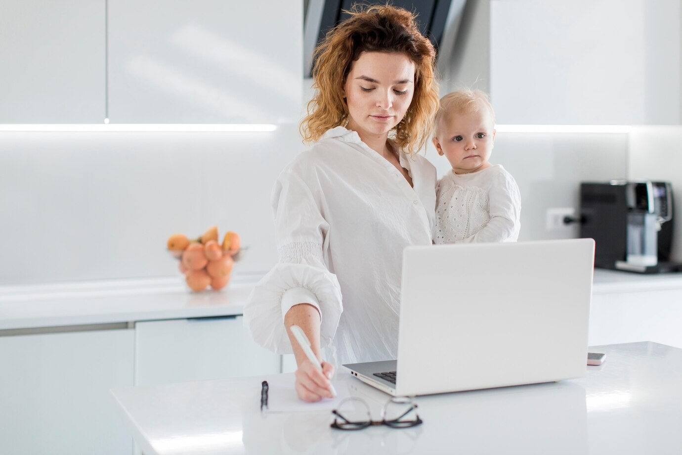 woman working from home